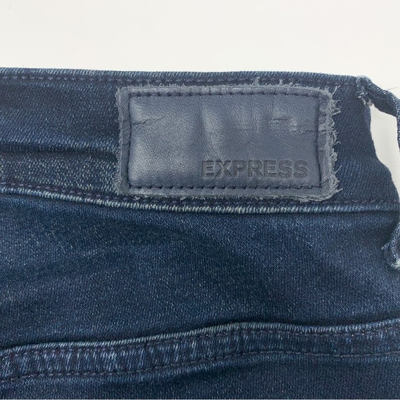 NWT $88 Express Denim Perfect High-Rise Dark Wash Perfect Curves Skinny Jeans 0L - Picture 7 of 10